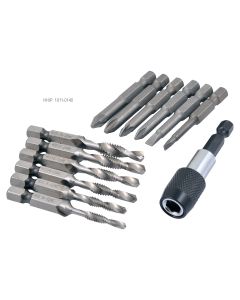 14 PIECE 6-32~1/4-20 HIGH SPEED STEEL 3-IN-1 TAP & DRILL KIT (1011-0140)