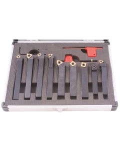 PRO-SERIES 9 PIECE 3/8" INDEXABLE CUT OFF & TURNING TOOL SET (2002-0212)