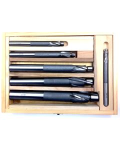 6 PIECE HIGH SPEED STEEL 3 FLUTE SOLID PILOT COUNTERBORE SET (2007-0003)