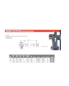 1/2 X 31/32 X 25/64 X 3/4 INDEXABLE T-SLOT CUTTER (2077-0500)