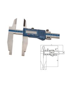 DASQUA 0-300MM/0-12" IP54 DIGITAL CALIPER WITH UPPER JAW (2710-1105)