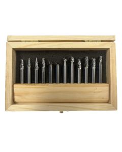 12 PIECE 1/4" SHANK DOUBLE CUT CARBIDE BURR SET (3000-0012)