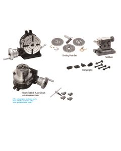 6" ROTARY TABLE TAILSTOCK DIVIDING PLATES LATHE CHUCK & CLAMPING KIT (3906-2316)