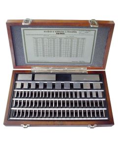 81 PIECE GRADE AS-0/2 SQUARE STEEL GAGE BLOCK SET (4101-0051)