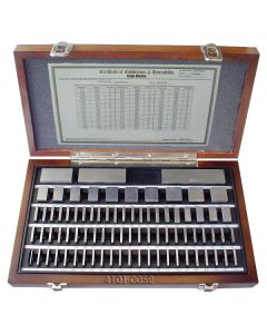 81 PIECE GRADE AS-2/B SQUARE STEEL GAGE BLOCK SET (4101-0052)