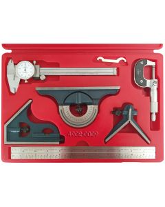 6 PIECE TOOL KIT CALIPER MICROMETER COMBINATION SQUARE (4902-0009)