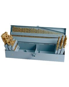 115 PIECE TiN COATED HIGH SPEED STEEL JOBBER DRILL SET (5000-0003)