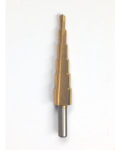 3/16-1/2" TiN COATED HIGH SPEED STEEL STEP DRILL WITH 6 STEPS (5000-0014)