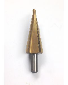 3/16-7/8" TiN COATED HIGH SPEED STEEL STEP DRILL WITH 12 STEPS (5000-0016)