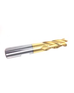 1/8 X 3/8" 4 FLUTE TiN SINGLE END CENTER CUT END MILL (5828-0125)