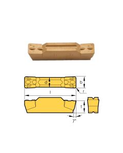 MGMN-250-M GRADE BPS253-CVD CUT-OFF & GROOVING INSERT (6024-3002)