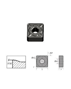 SNMG-543-DM BLACK DIAMOND COATED CARBIDE INSERT (6035-0543)