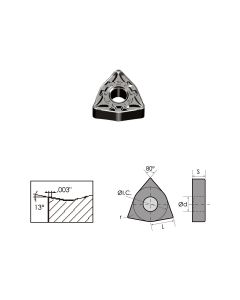 WNMG-333-DF TiCNAL COATED CARBIDE INSERT (6039-0333)