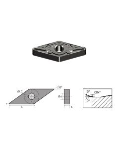 VNMG-331-EM nc-TiAIN COATED CARBIDE INSERT (6051-0331)