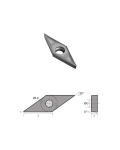 VCGX 21.51 LH CARBIDE INSERT FOR ALUMINUM (6058-0111)