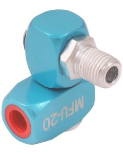 360 DEGREE 1/4 X 1/4 NPT PNEUMATIC HOSE FITTING & COUPLING  (8401-0249)