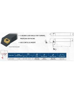 HARLINGEN SCLCR123 INDEXABLE TURNING TOOL HOLDER (9710-0018)