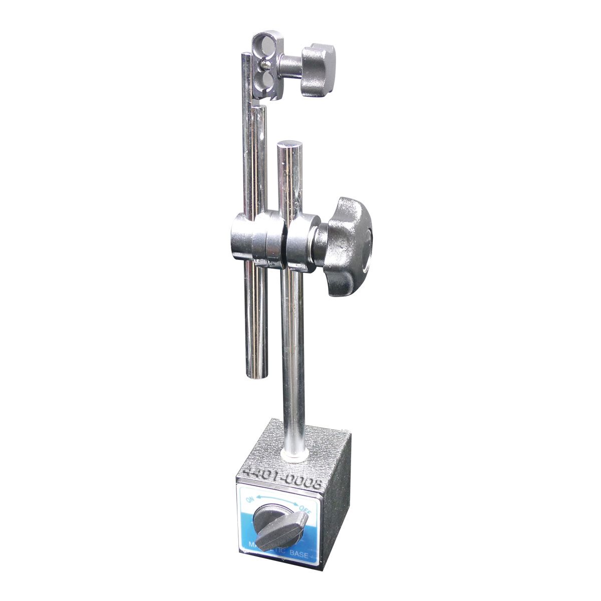 DUAL CLAMPING HOLE MAGNETIC BASE WITH ONE KNOB LOCK (4401-0008)